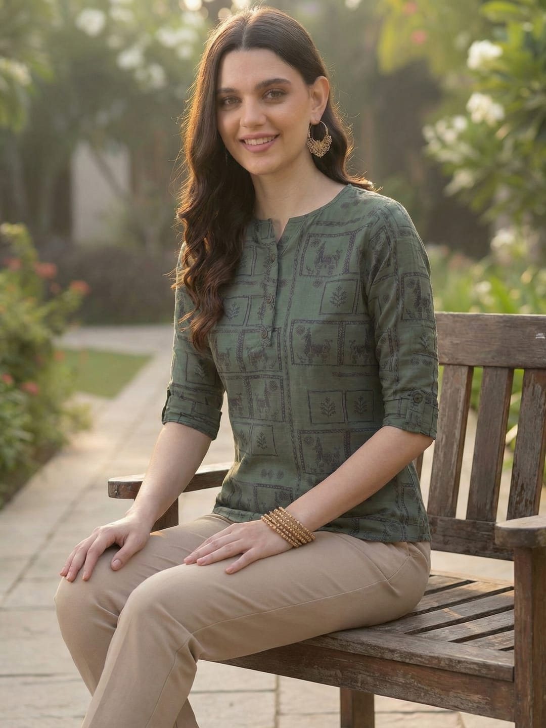 The Kurti Collection Women Summer Floral printed Top