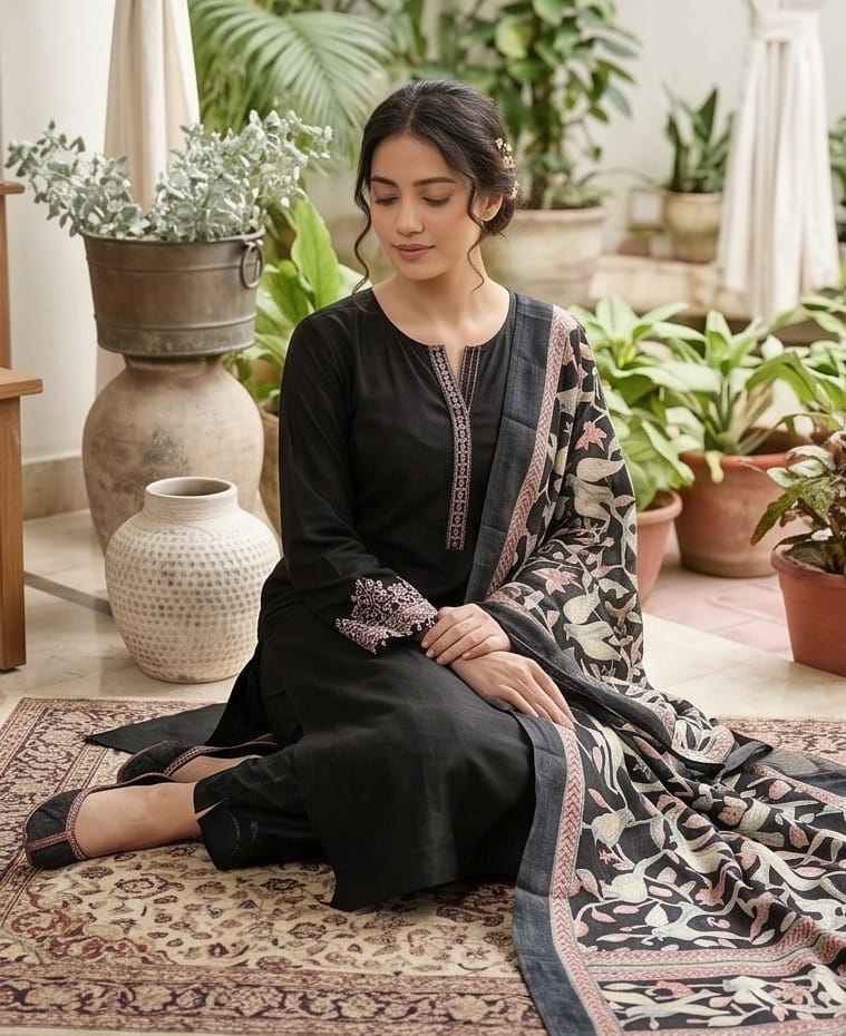Classic black Kurta Set