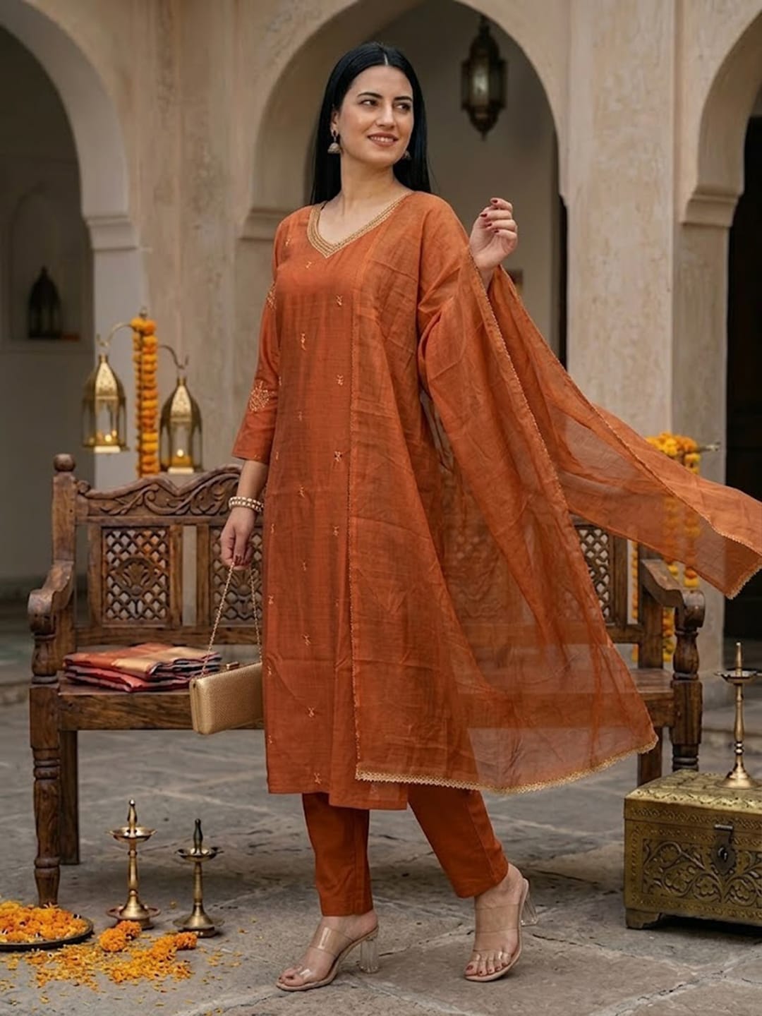 Timeless Grace Kurta Set With Dupatta