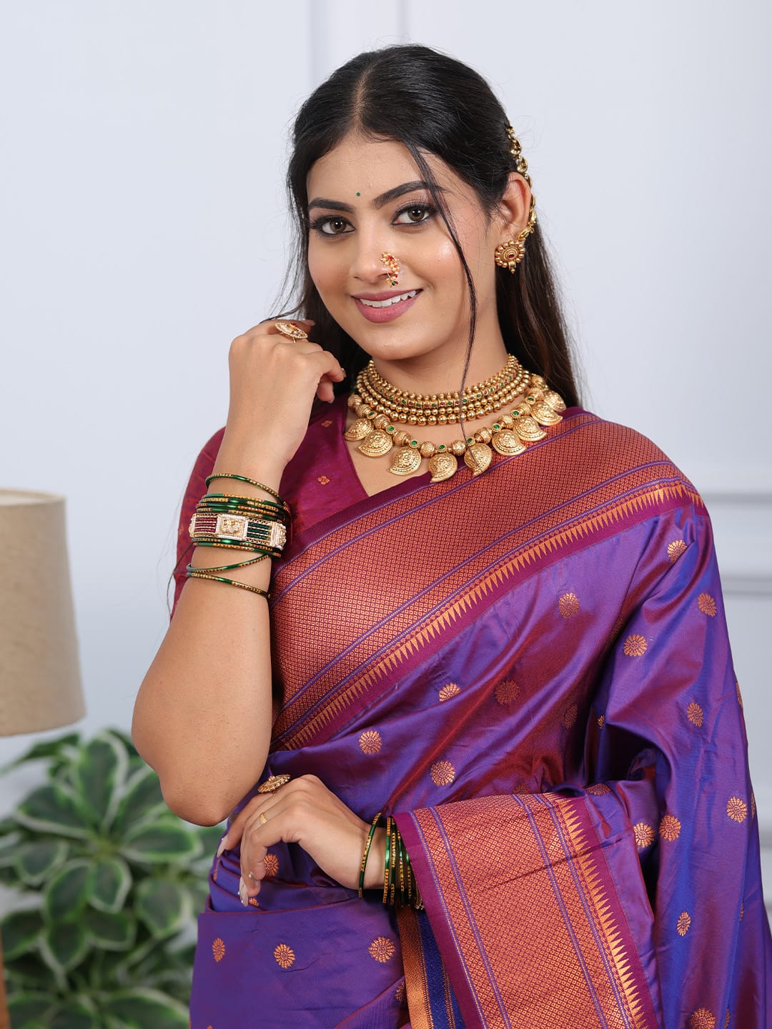 Classic Indian Silk Saree with Rich woven Pallu Design