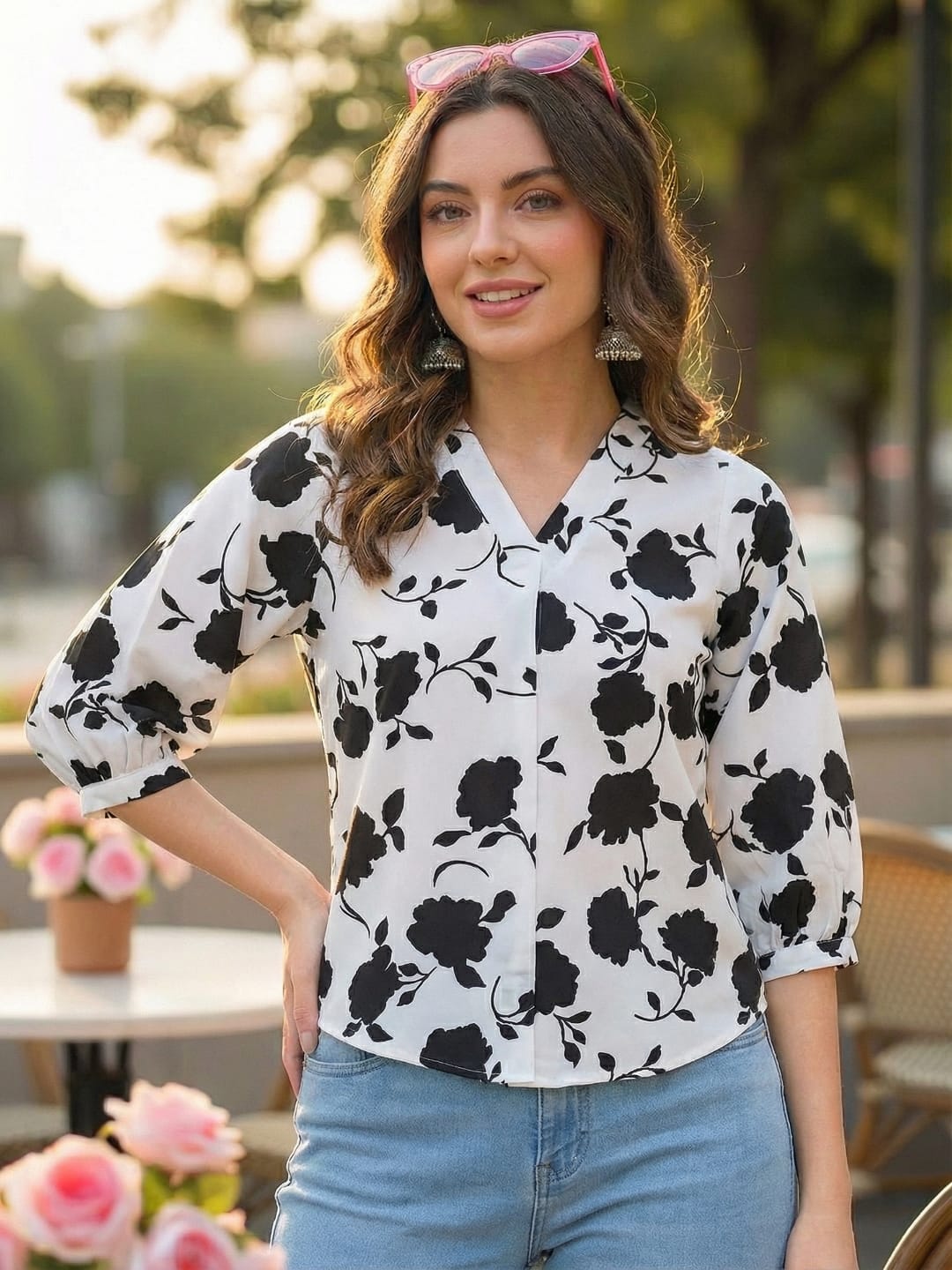 The Kurti Collection Women Summer Floral printed Top