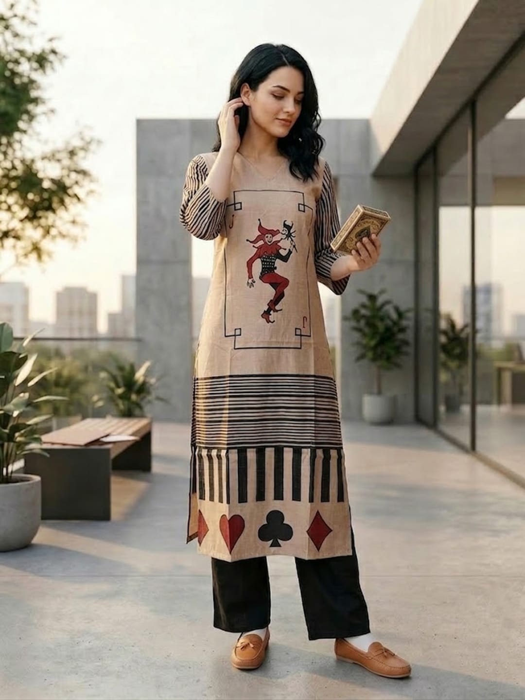 Geometric Folk Kurta