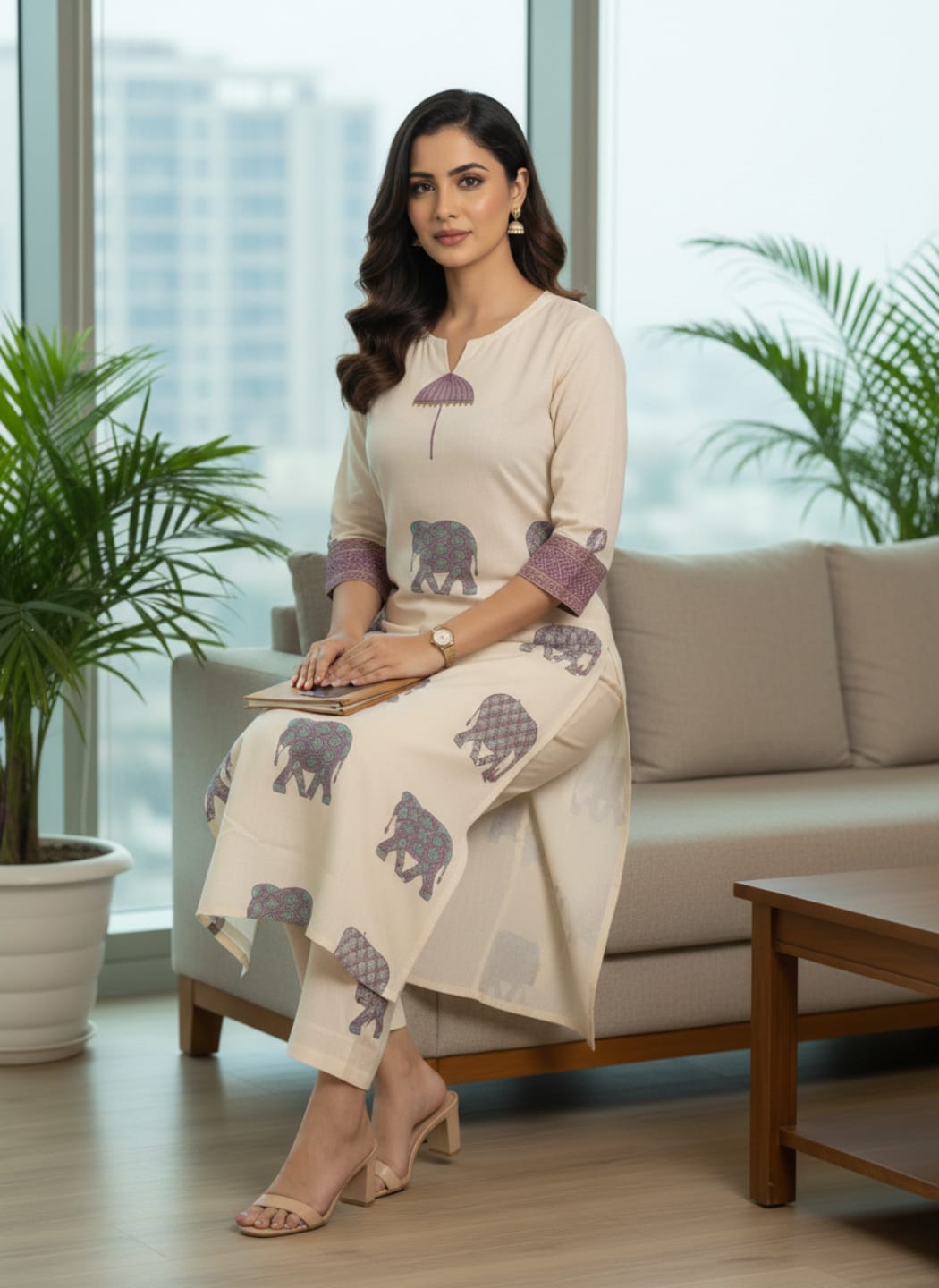 Bohemian Ivory Kurta Set