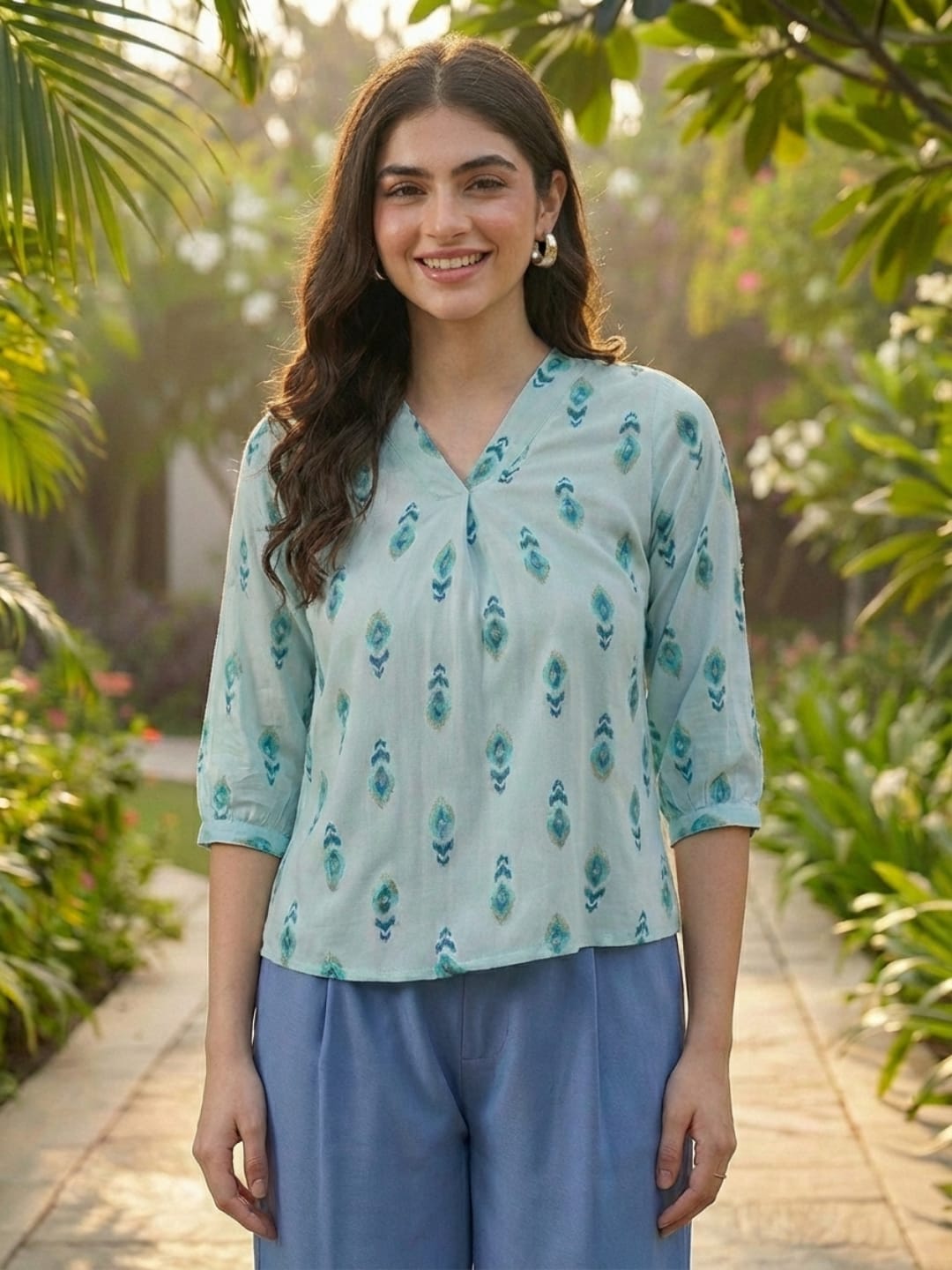 The Kurti Collection Women Summer Floral printed Top