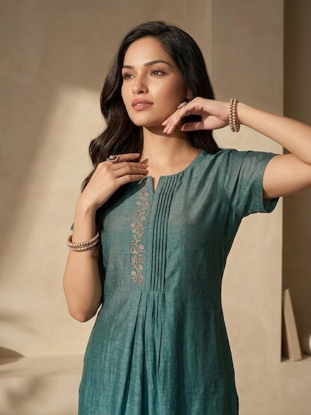 The Celestial Ombre, Embroidered Kurta Set