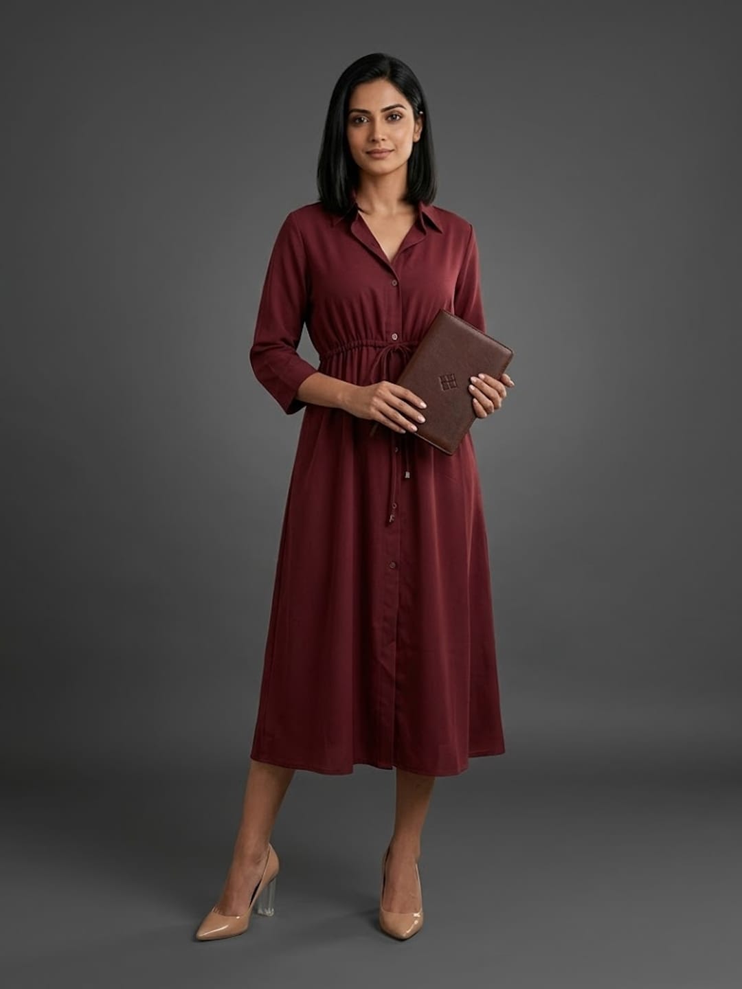The Kurti Collection Maroon Colored Women Summer Dress