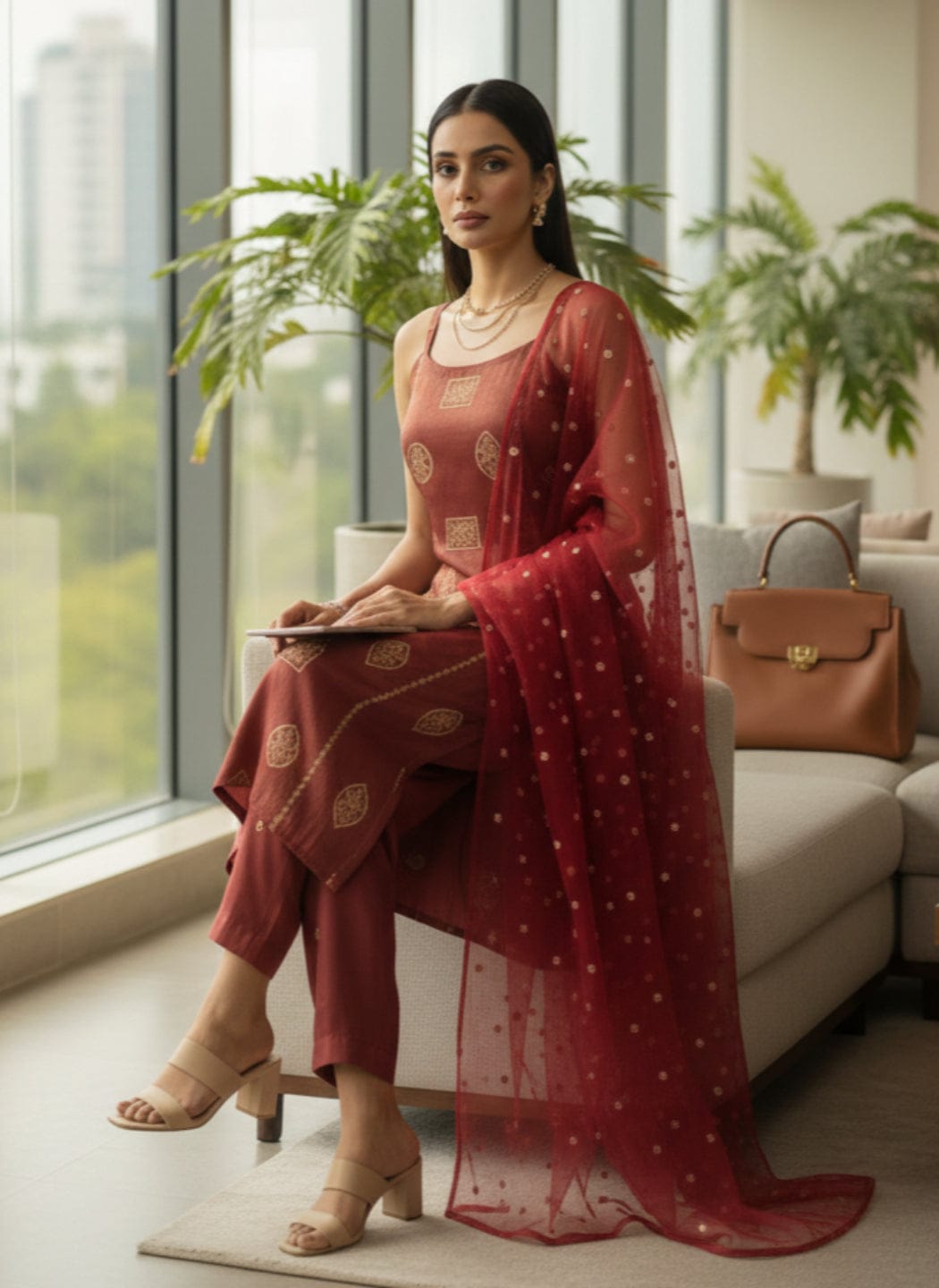 The Kurti Collection Women Regular Kurta with Trousers & With Dupatta