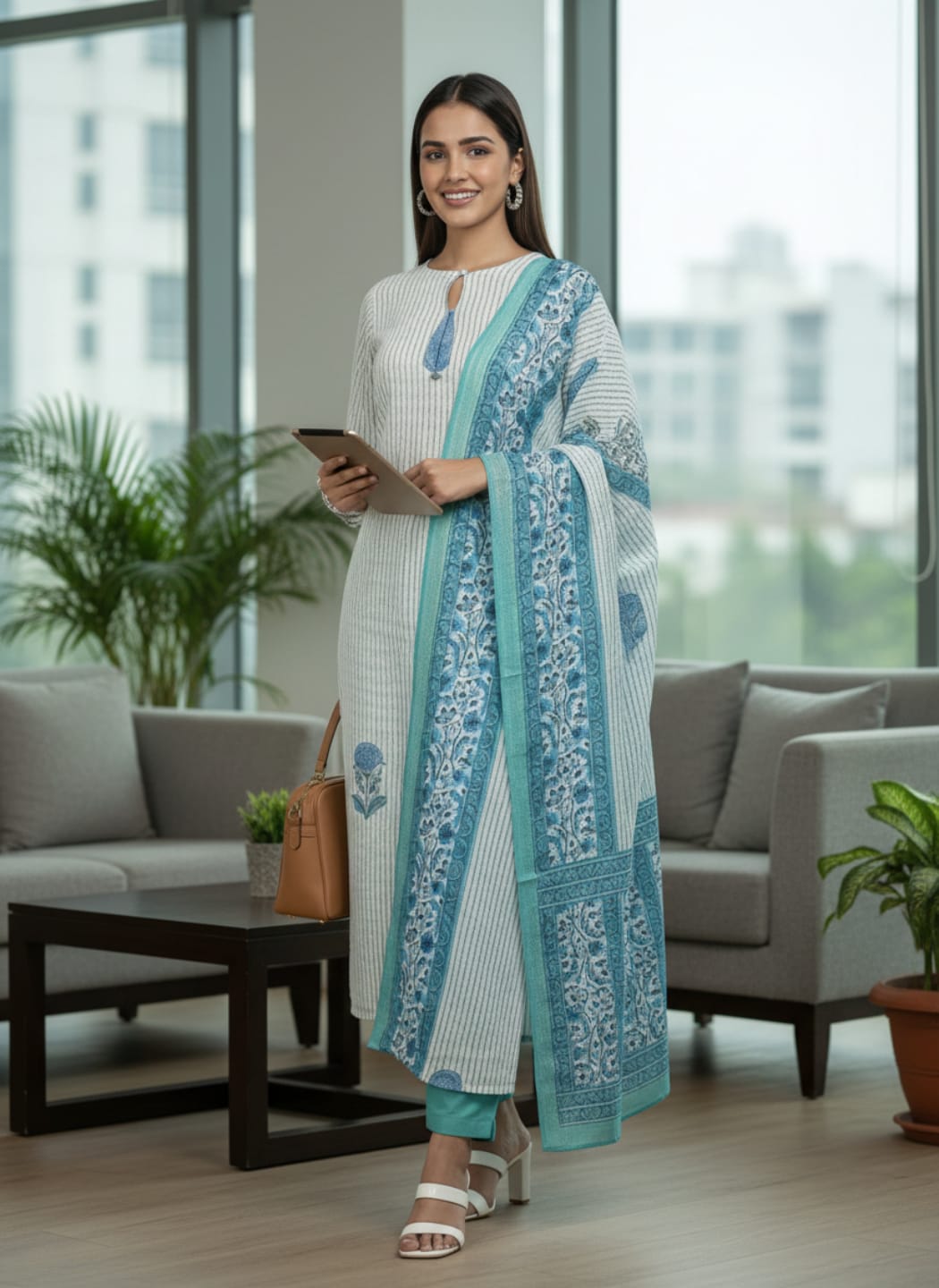 Cotton Kurta Set with Polished Look