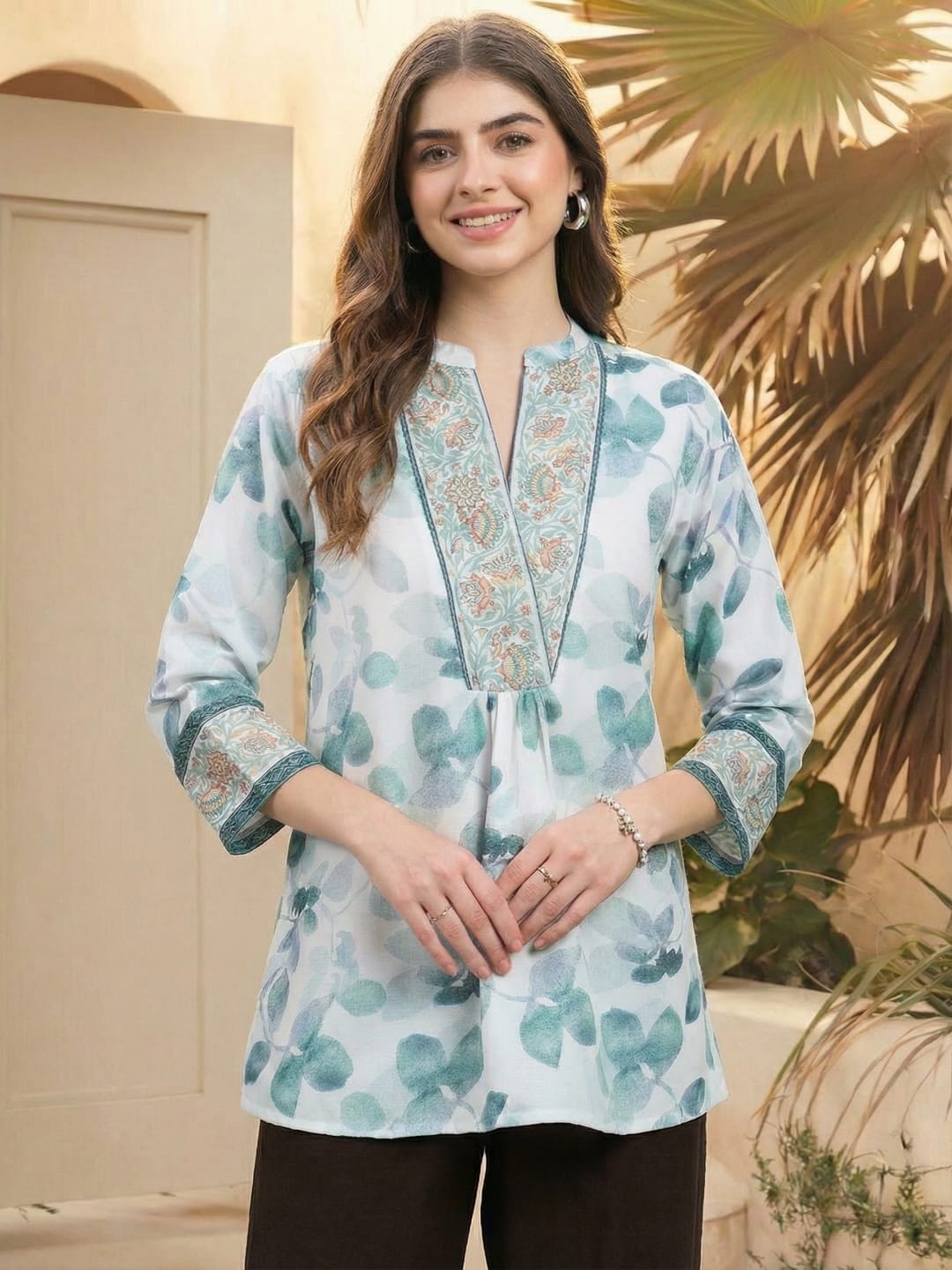 The Kurti Collection Women Summer Floral printed Top