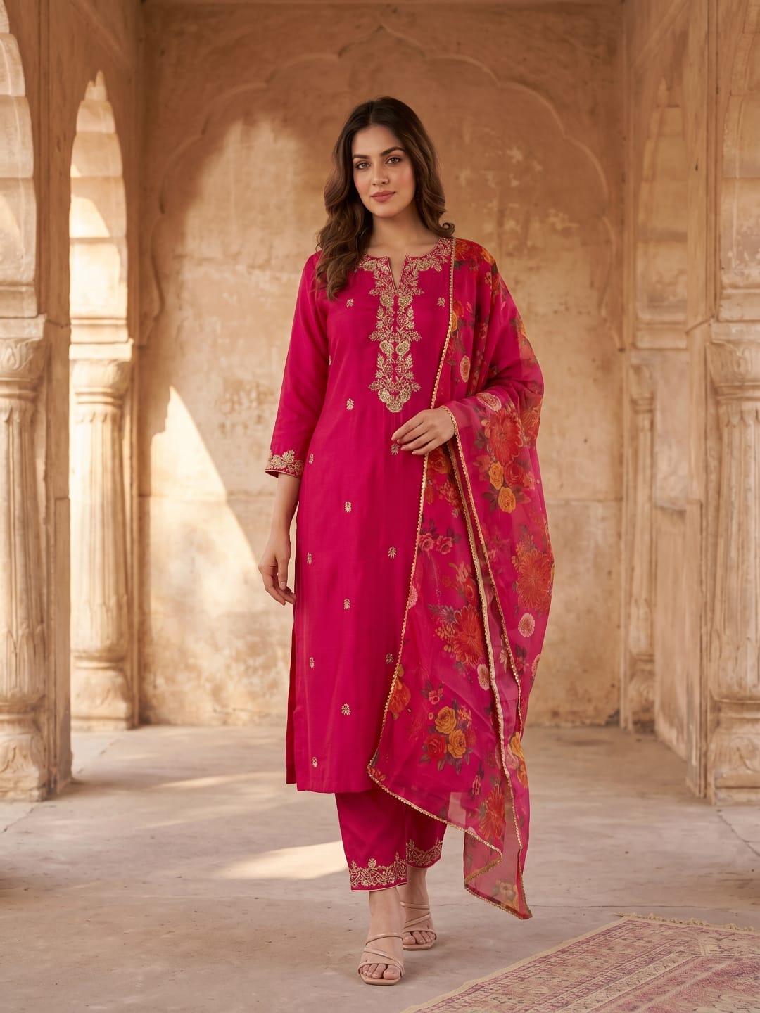 Blush Blossom Women's Kurta Set