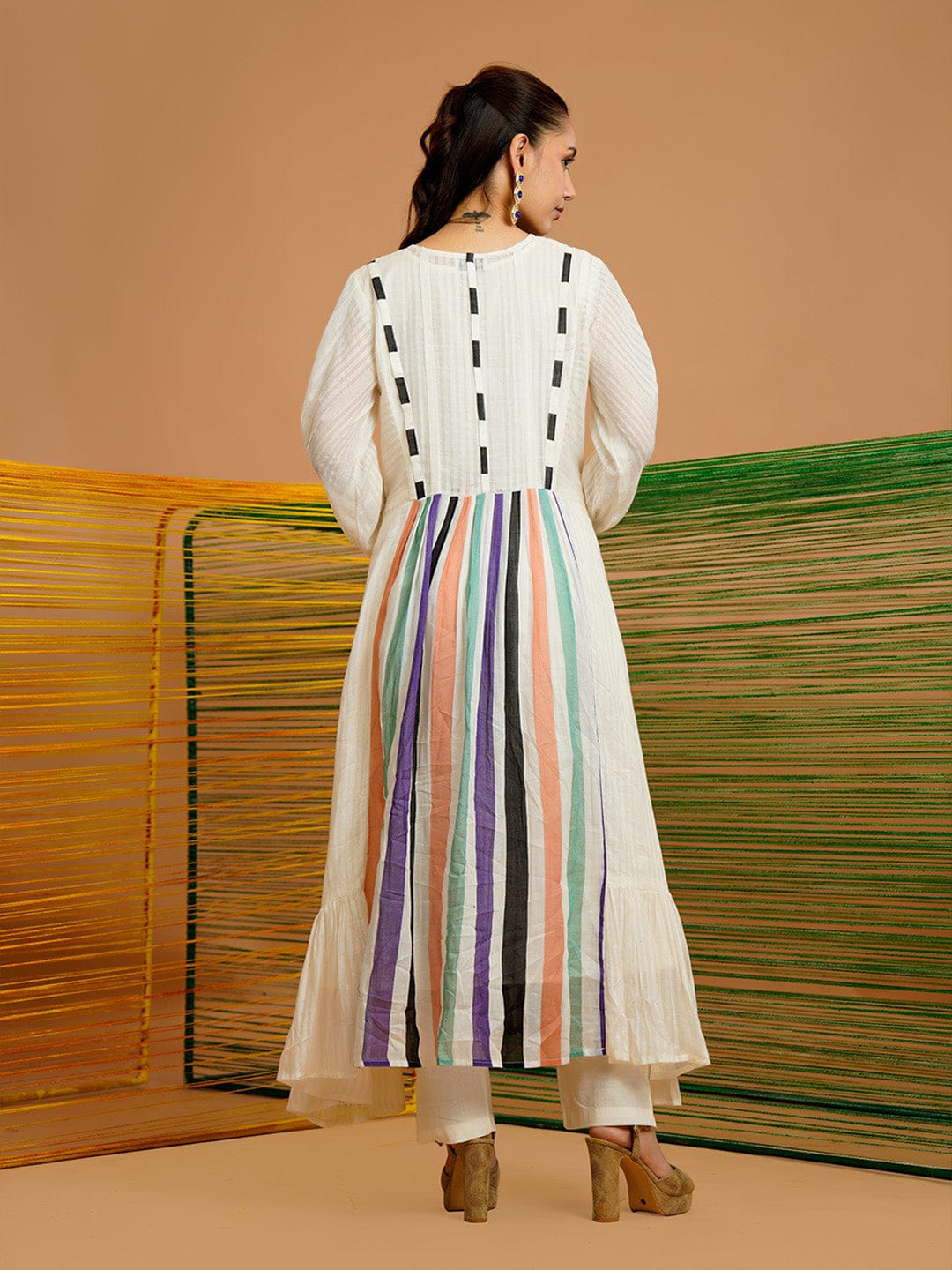 Embroidered Sheer Kurta Ensemble