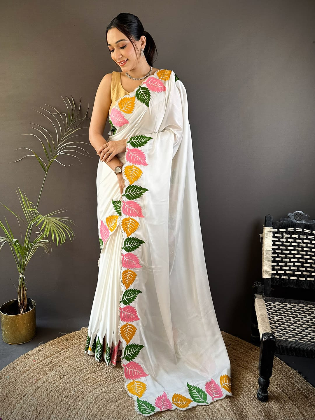 Luxurious silk Saree with rich woven pallu design