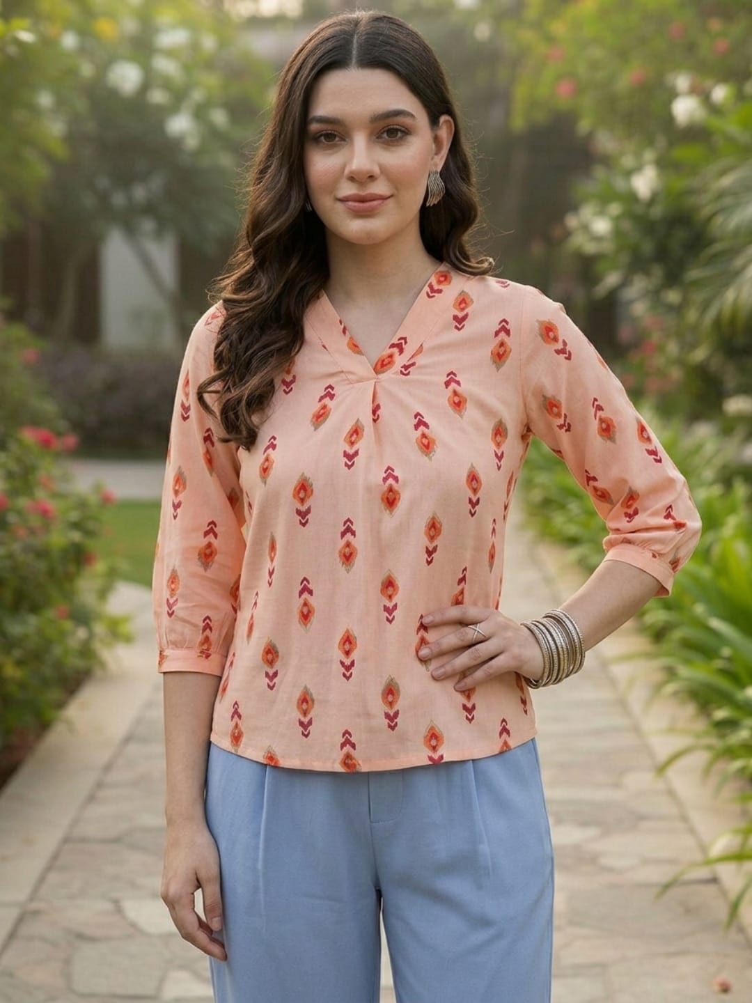 The Kurti Collection Women Summer Floral printed Top