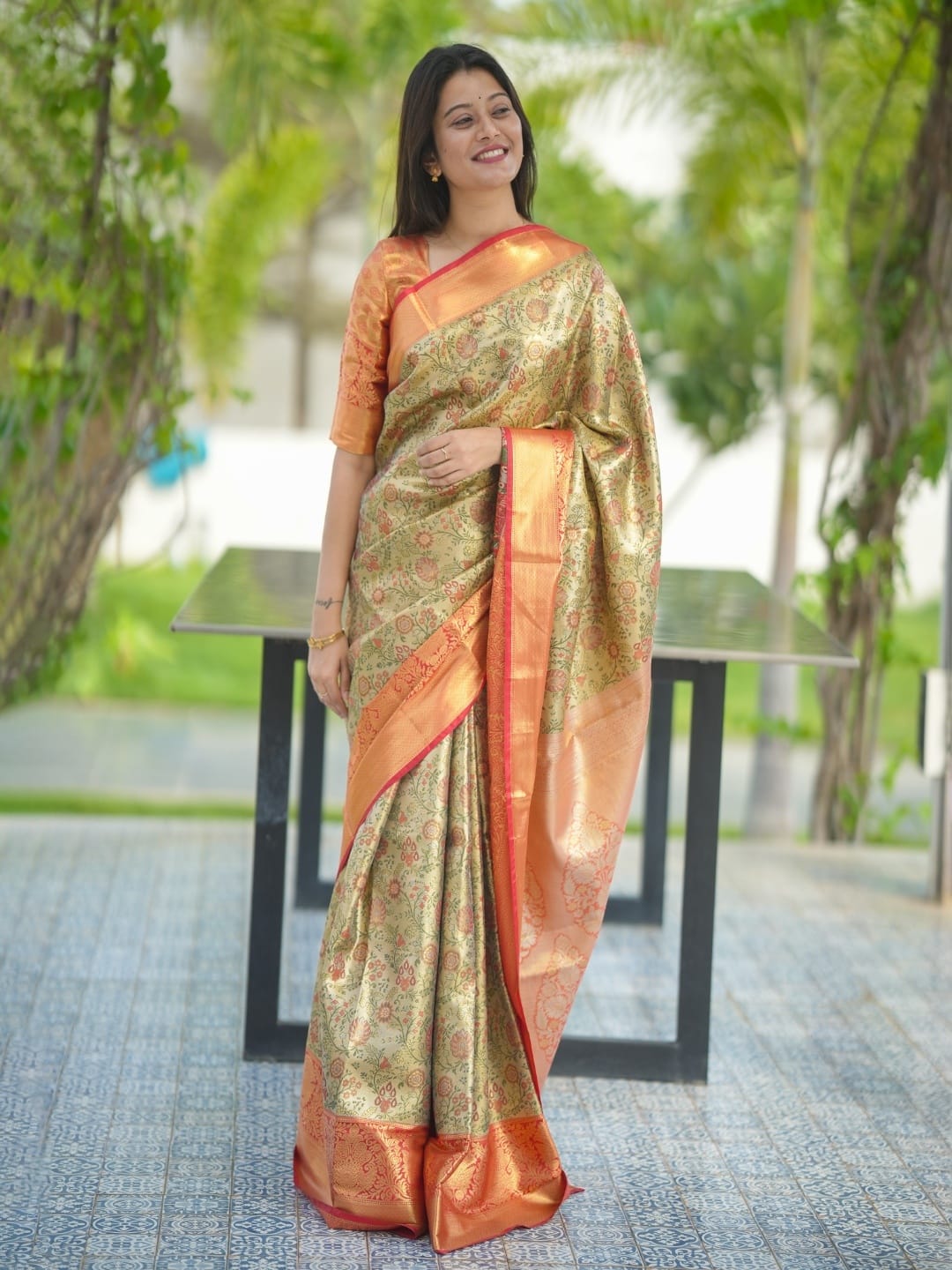 Classic Indian Silk Saree with Rich woven Pallu Design