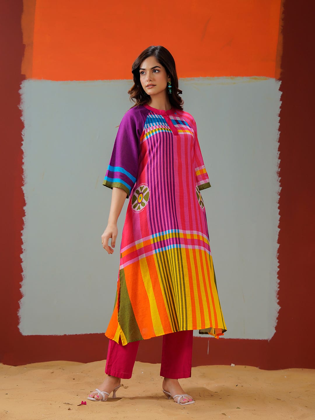 Multi-Hue Printed Kurta Set