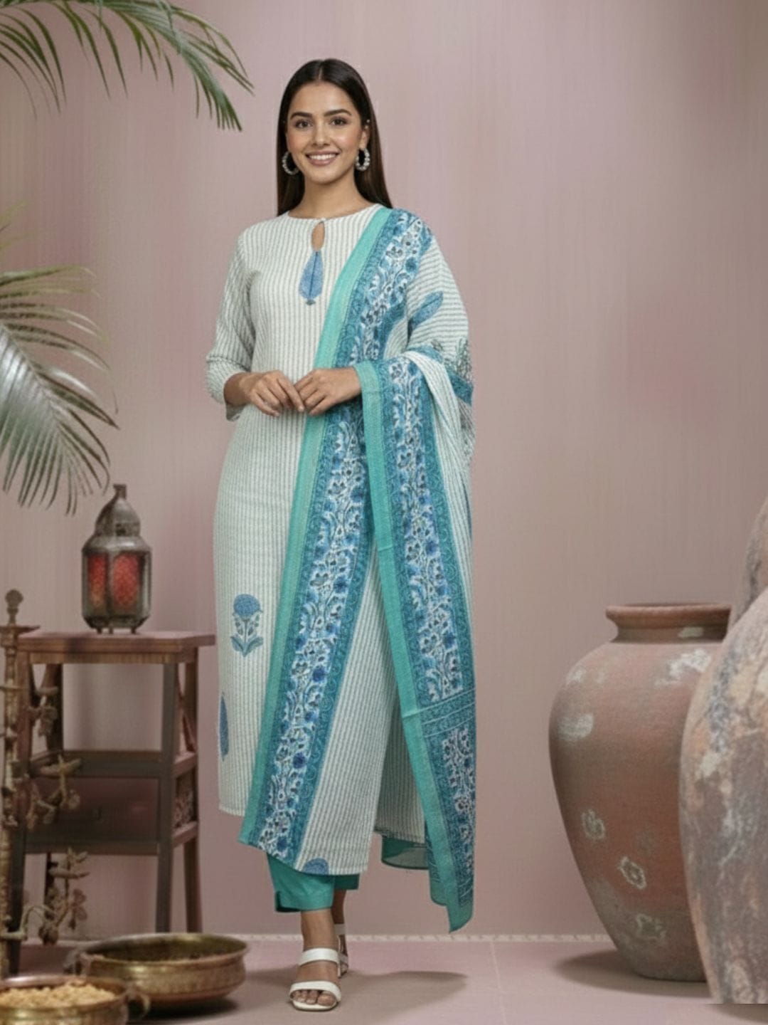 Cotton Kurta Set with Polished Look
