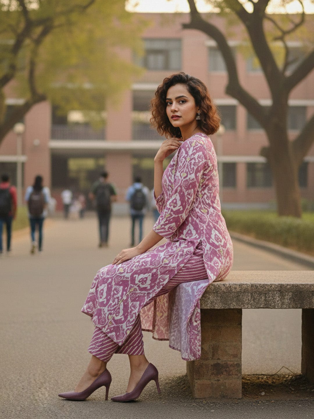 Pure Cotton Embroidered Summer Kurta Set for Women