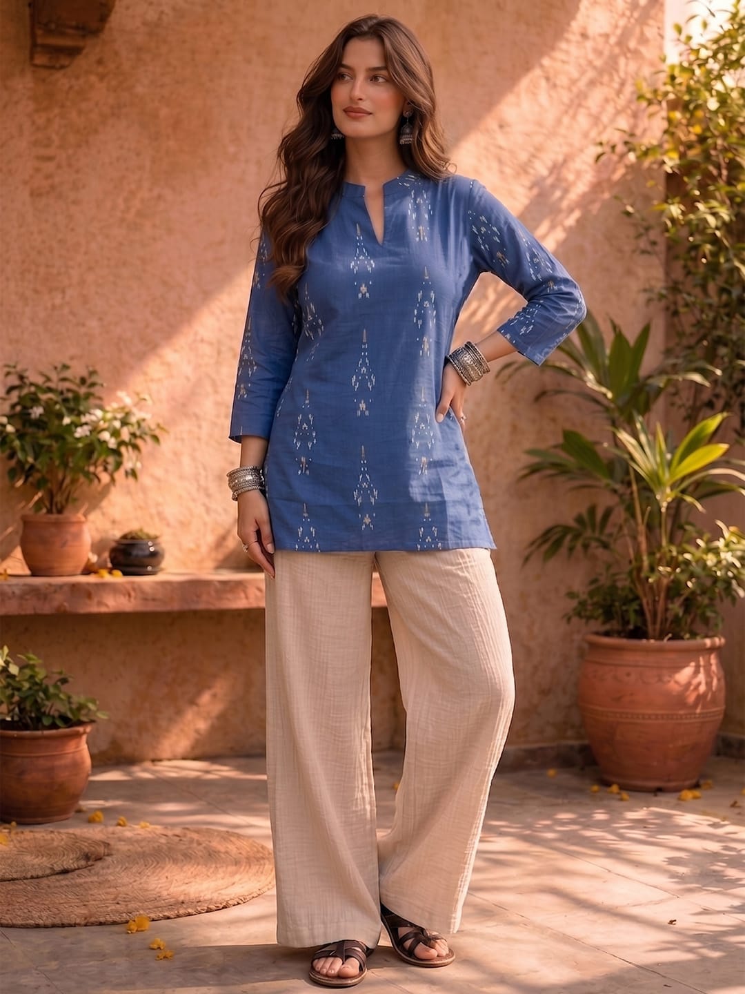 The Indigo Ikat Women's Kurta