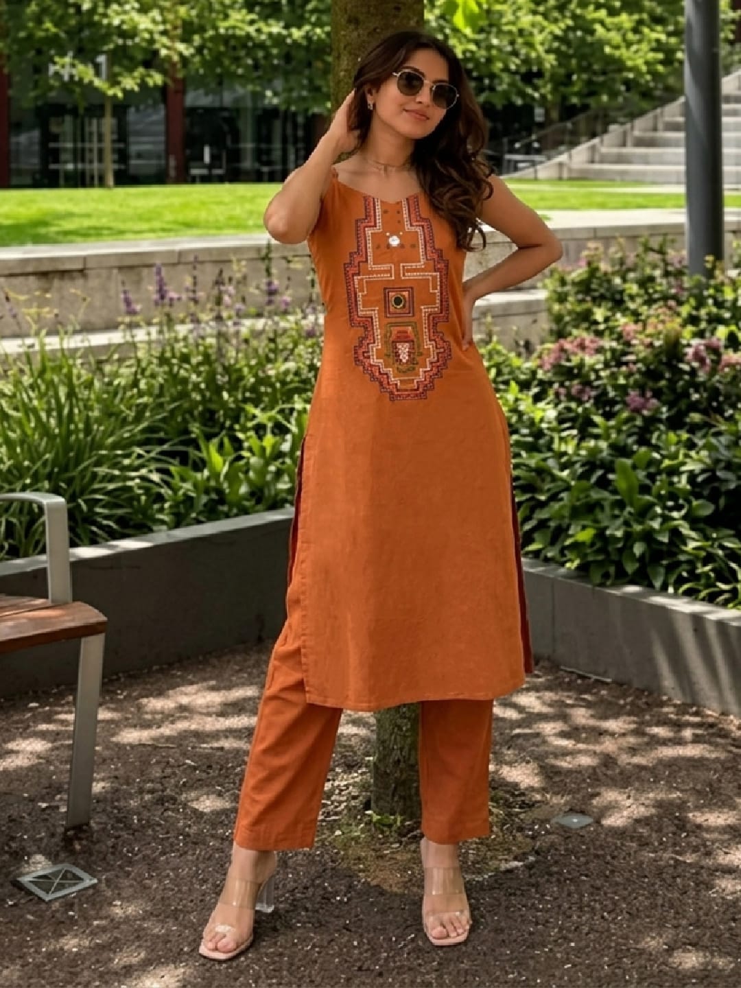 Boho- Rust Women's kurta set