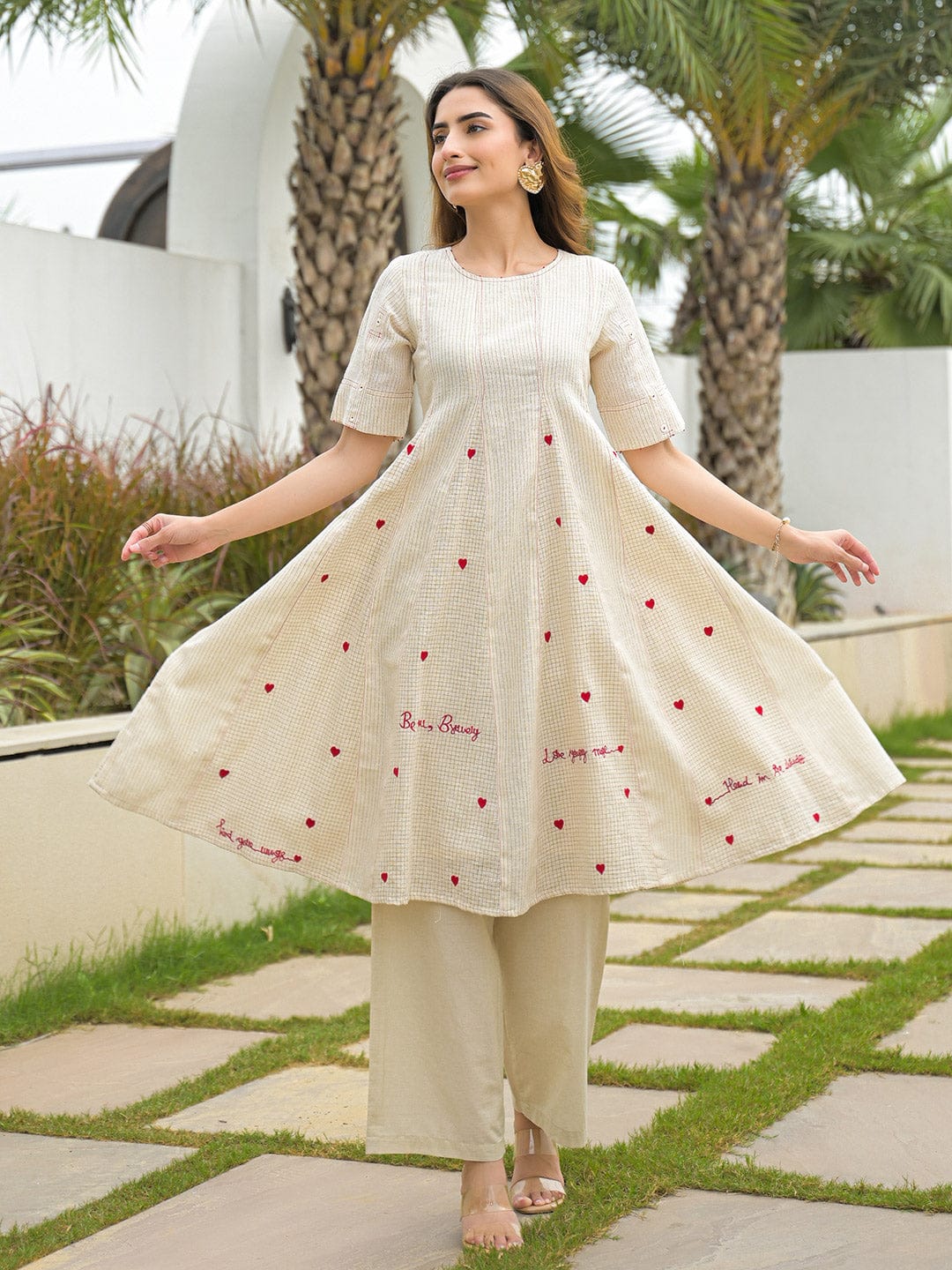 Flared A-Line Tunic with Modest Silhouette
