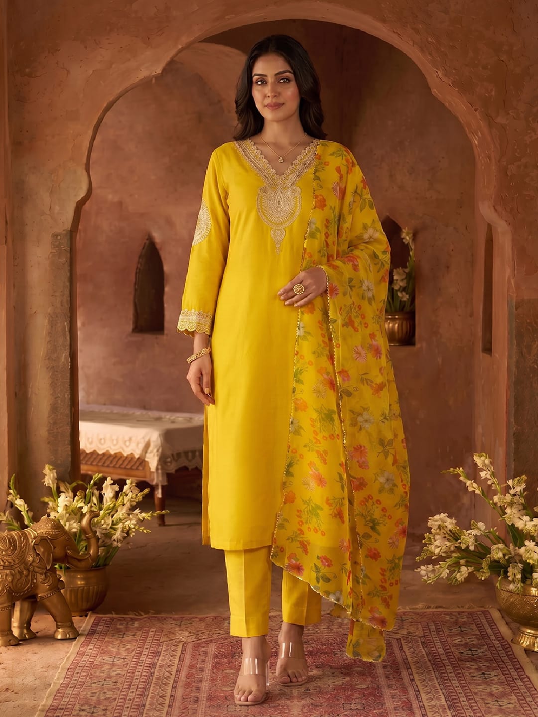 Marigold Blossom Women's Kurta Set