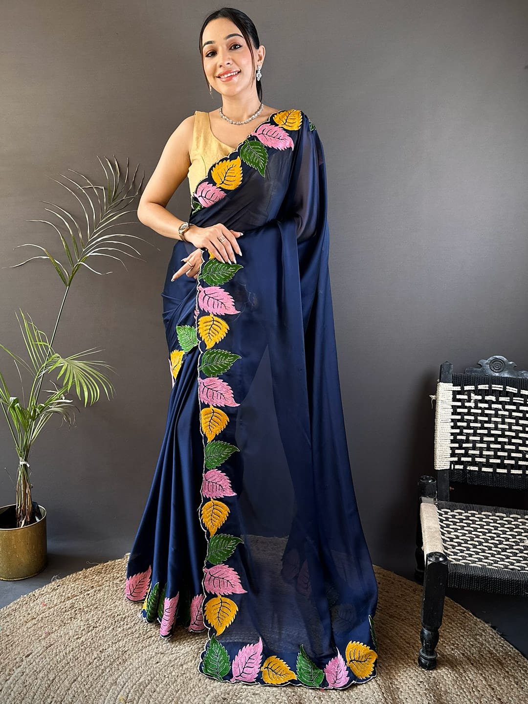 Luxurious silk Saree with rich woven pallu design