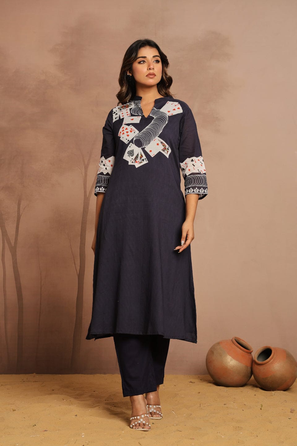 The Minimalist Indigo Kurta Set