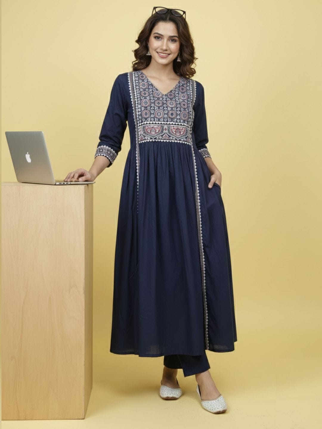 Ajrakh Heritage A-Line Kurta Set