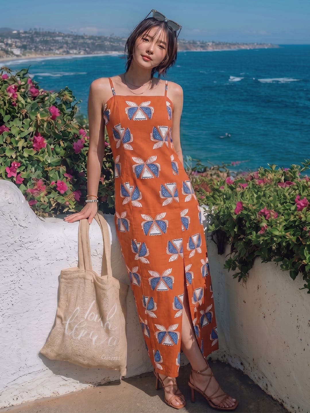 The Kurti Collection Orange Colored Women Summer Dress