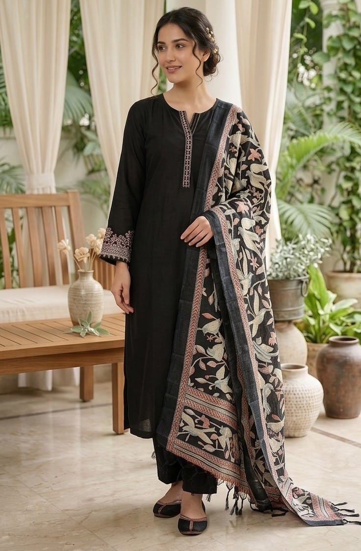 Classic black Kurta Set