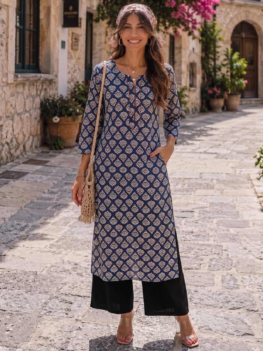 The Indigo Raga Women's Straight Kurta