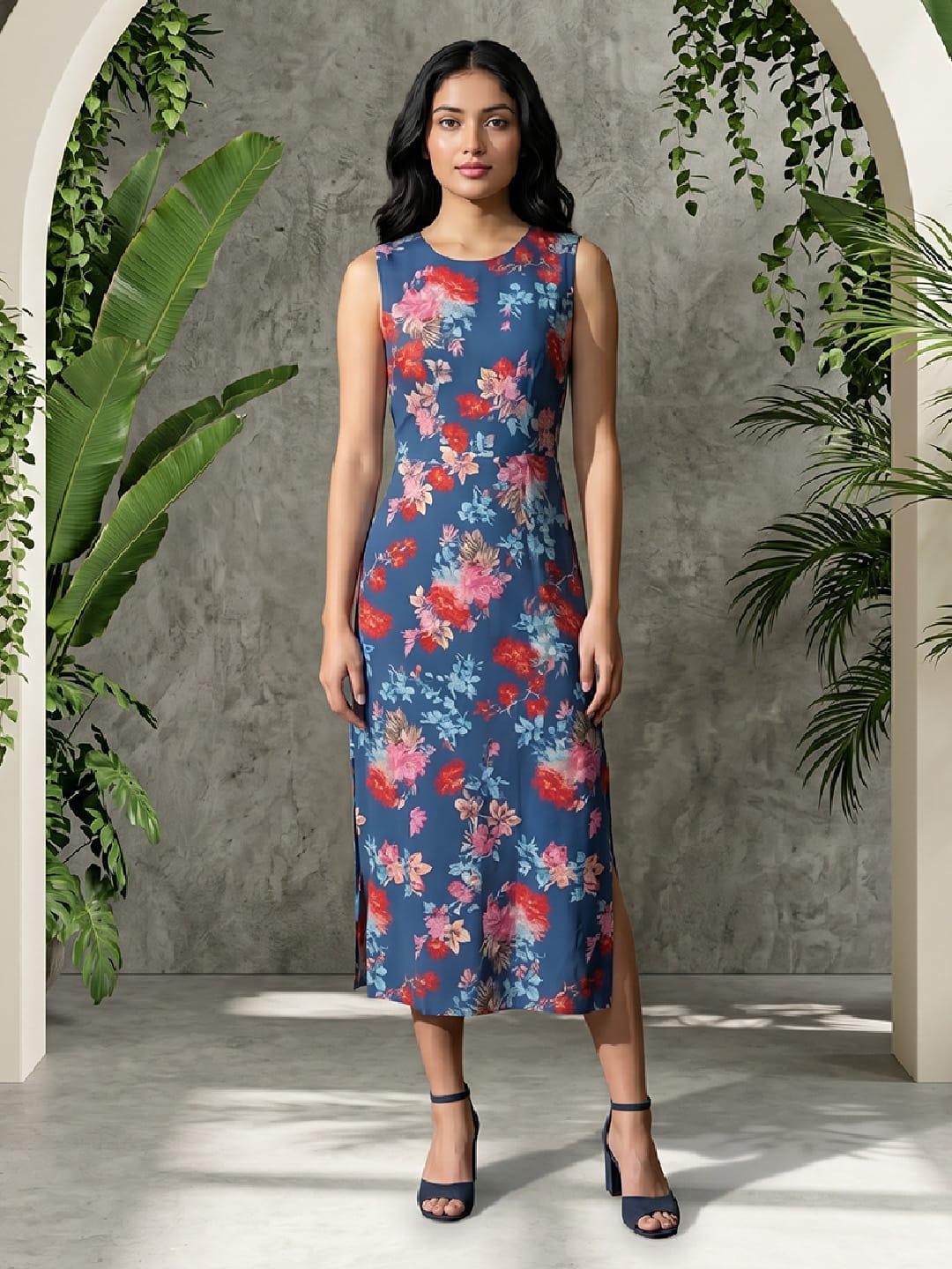 The Kurti Collection Blue Colored Women Summer Dress