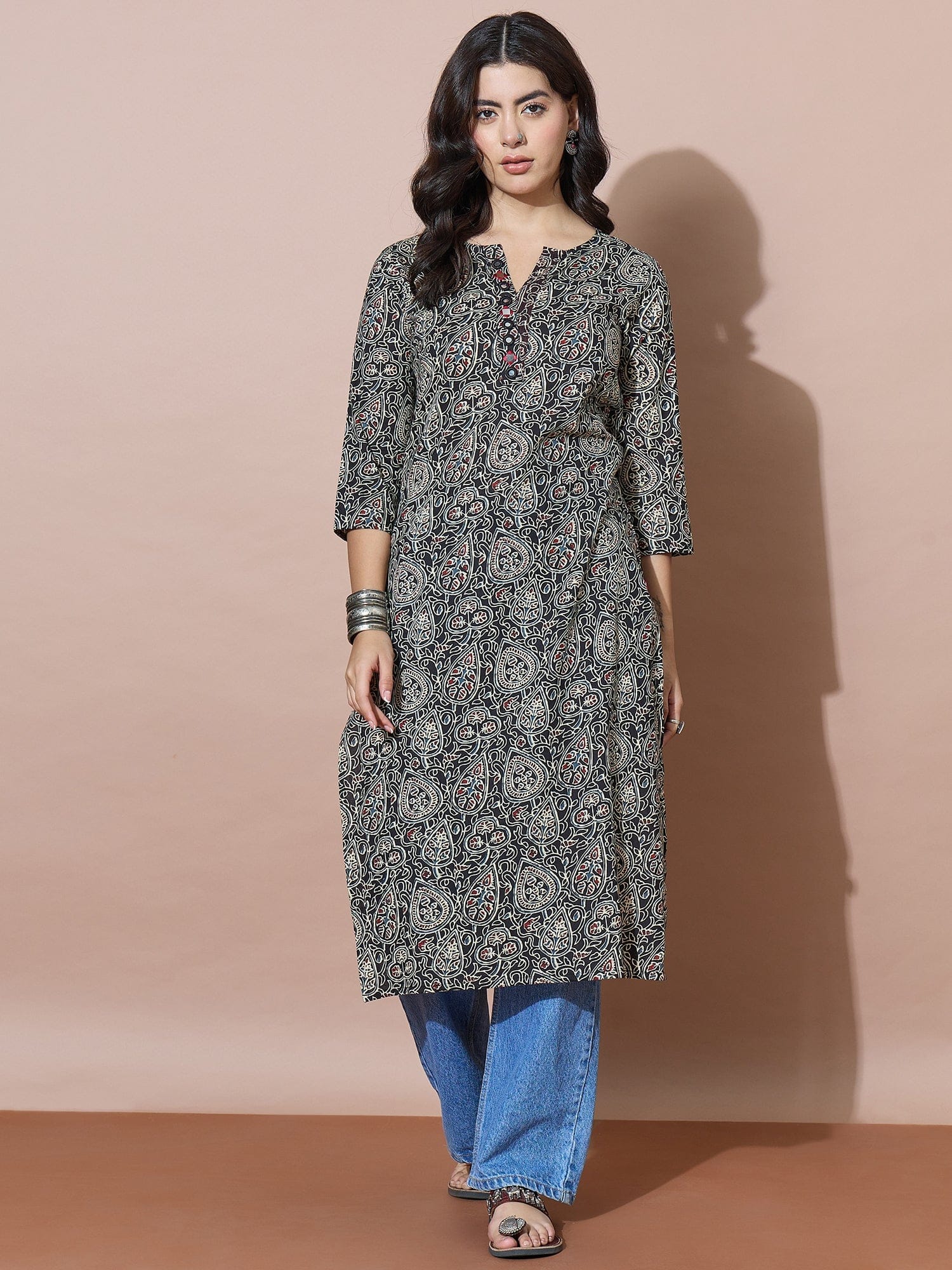 Block Printed Chic Cotton Kurta
