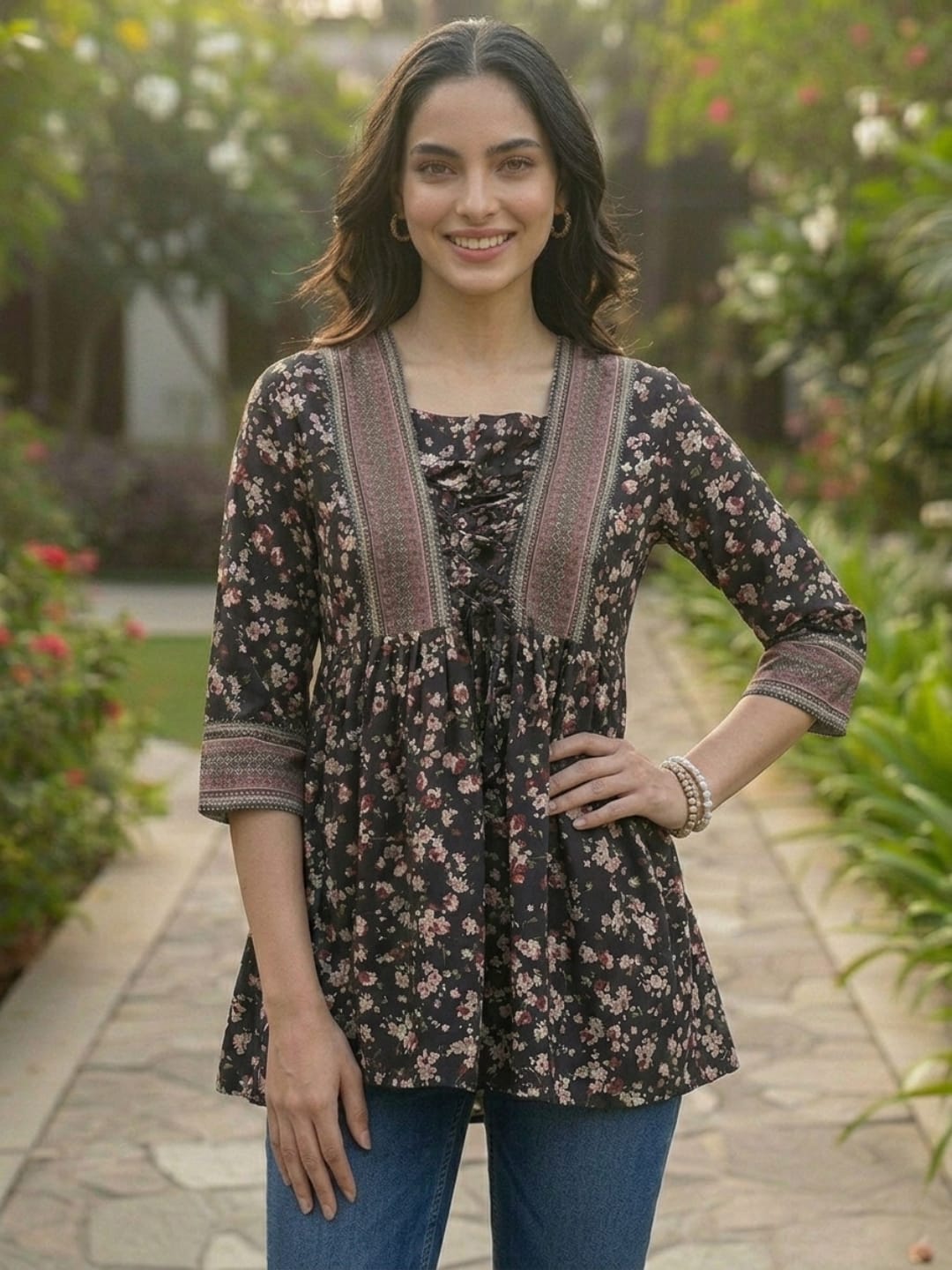 The Kurti Collection Women Summer Floral printed Top