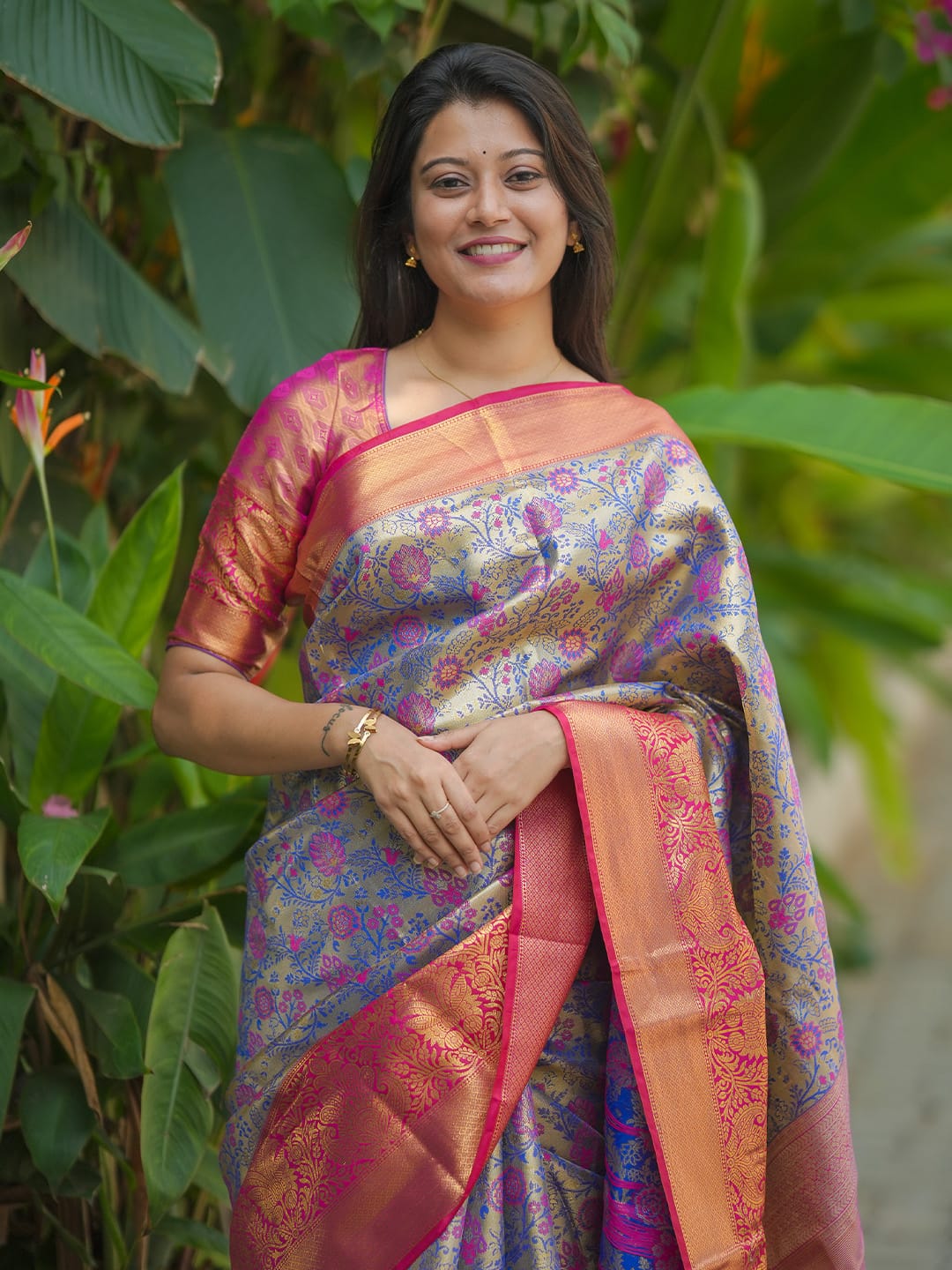 Classic Indian Silk Saree with Rich woven Pallu Design
