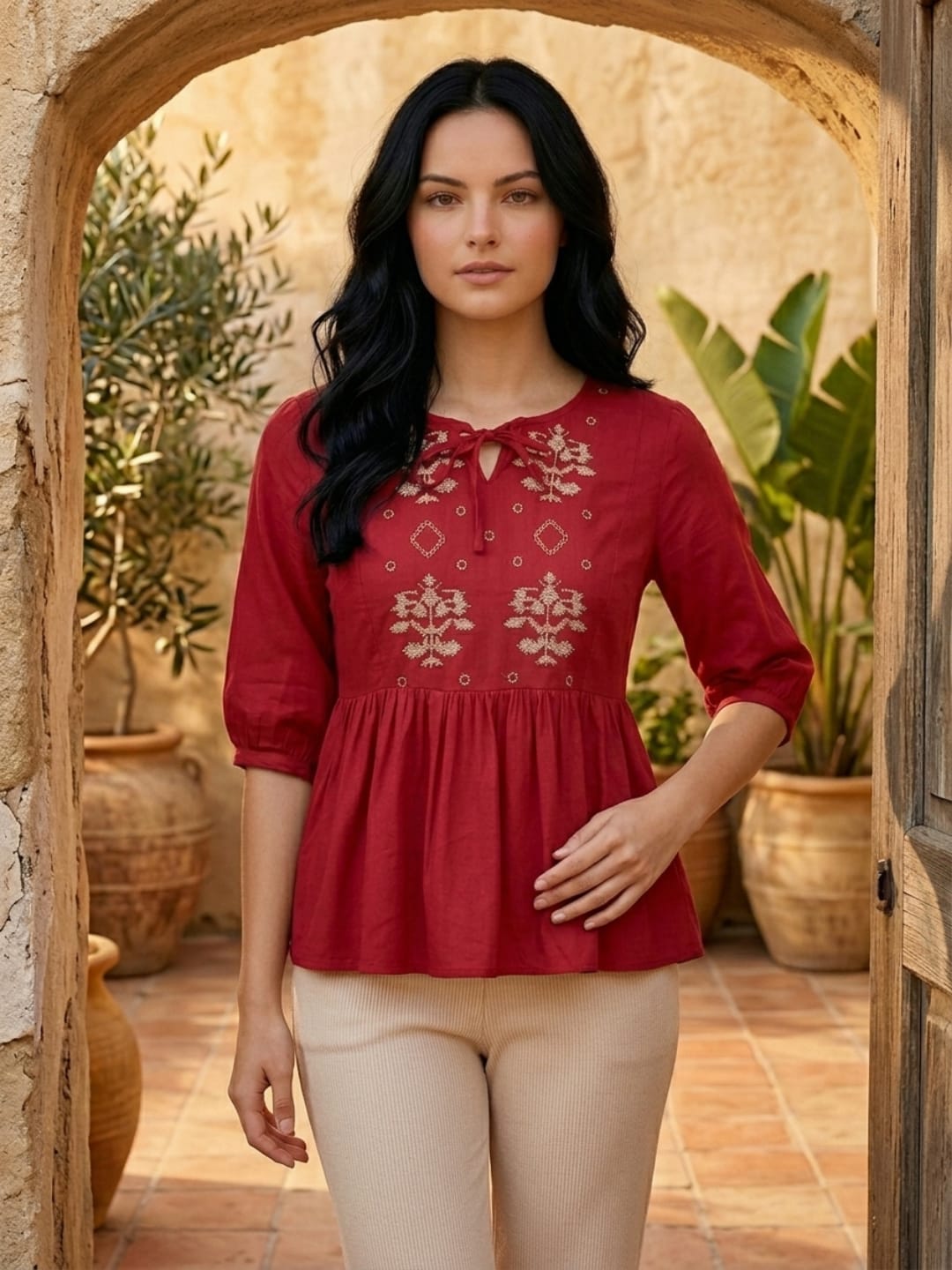 The Kurti Collection Women Summer Floral printed Top