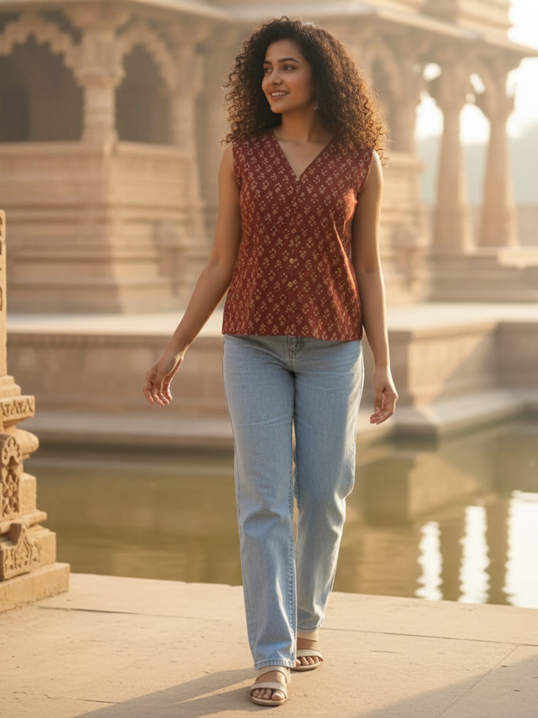 Rust Rhythm buti Top