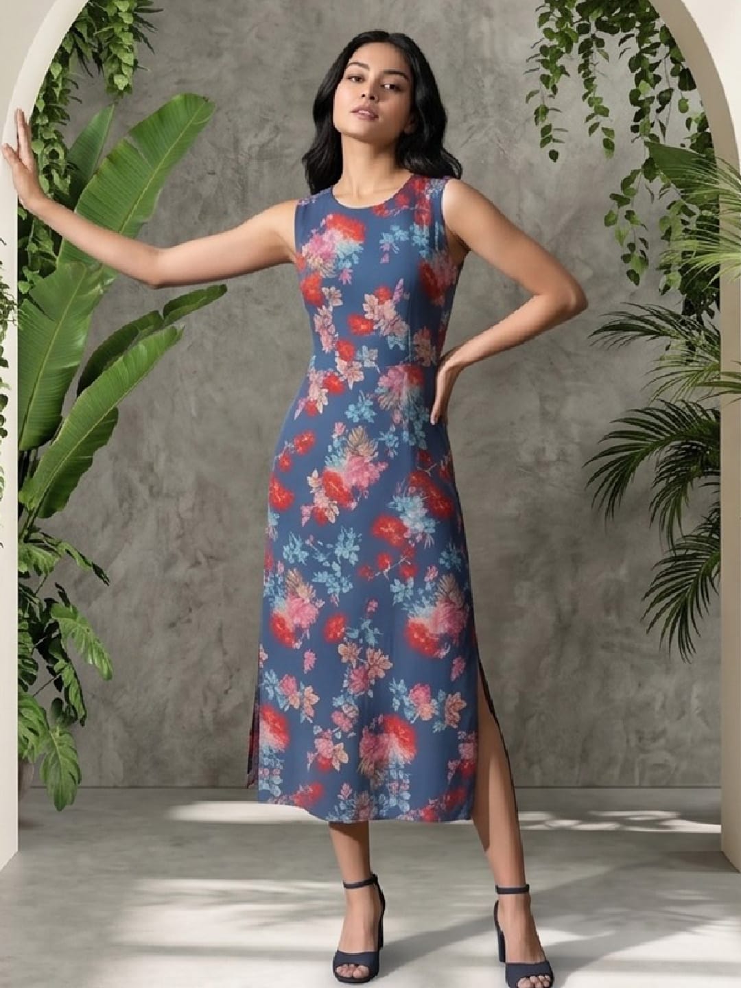 The Kurti Collection Blue Colored Women Summer Dress