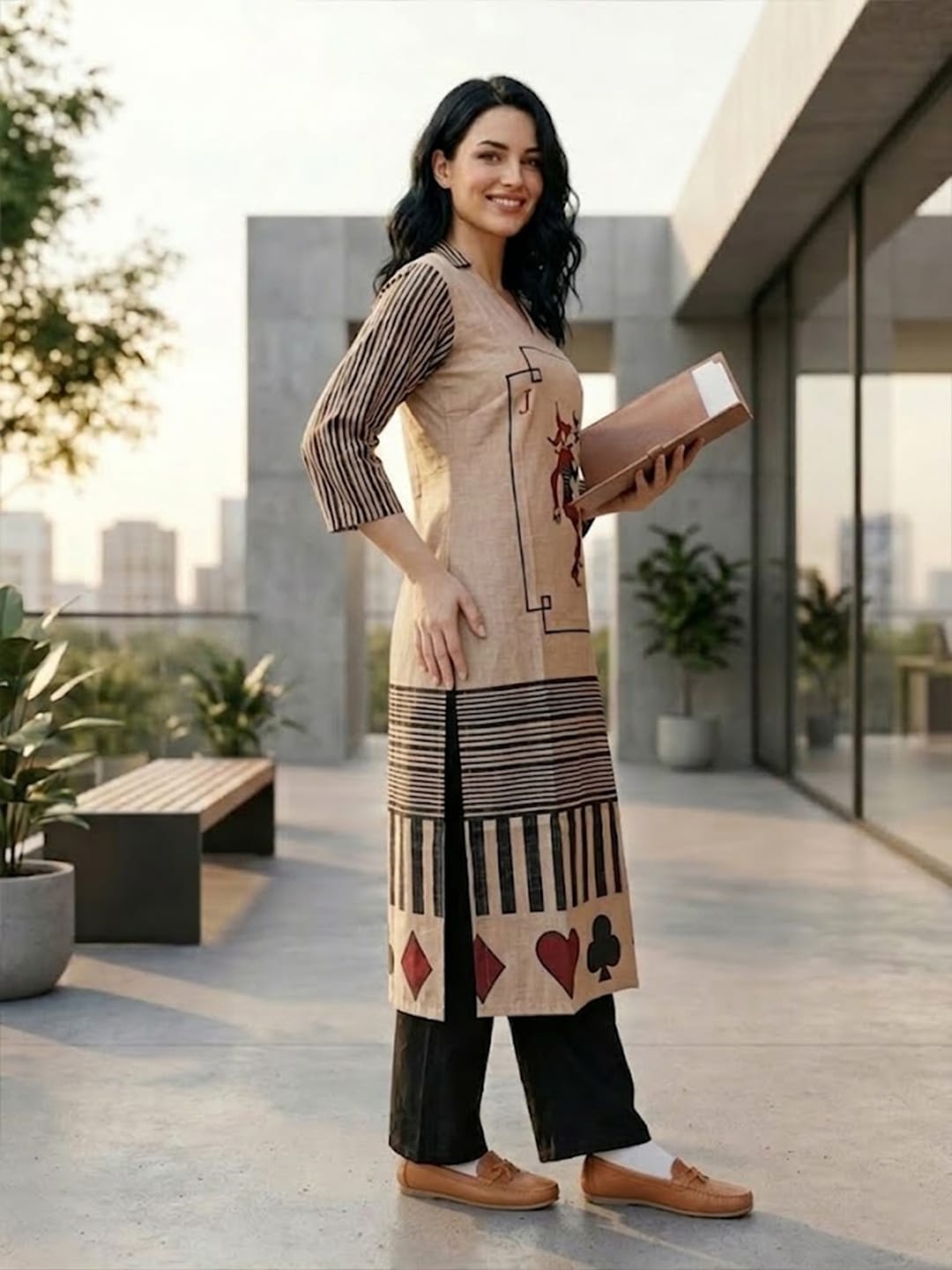 Geometric Folk Kurta