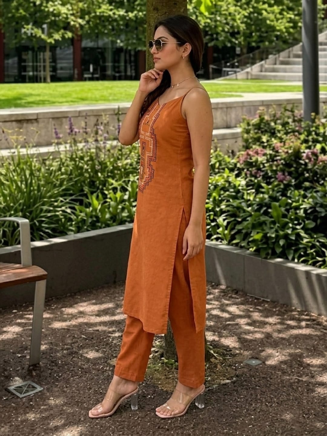 Boho- Rust Women's kurta set