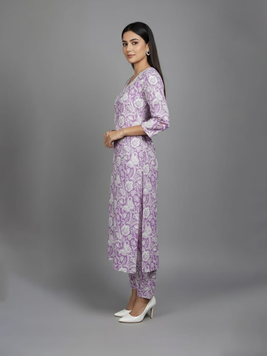 Summer Lavender Chikankari Edit