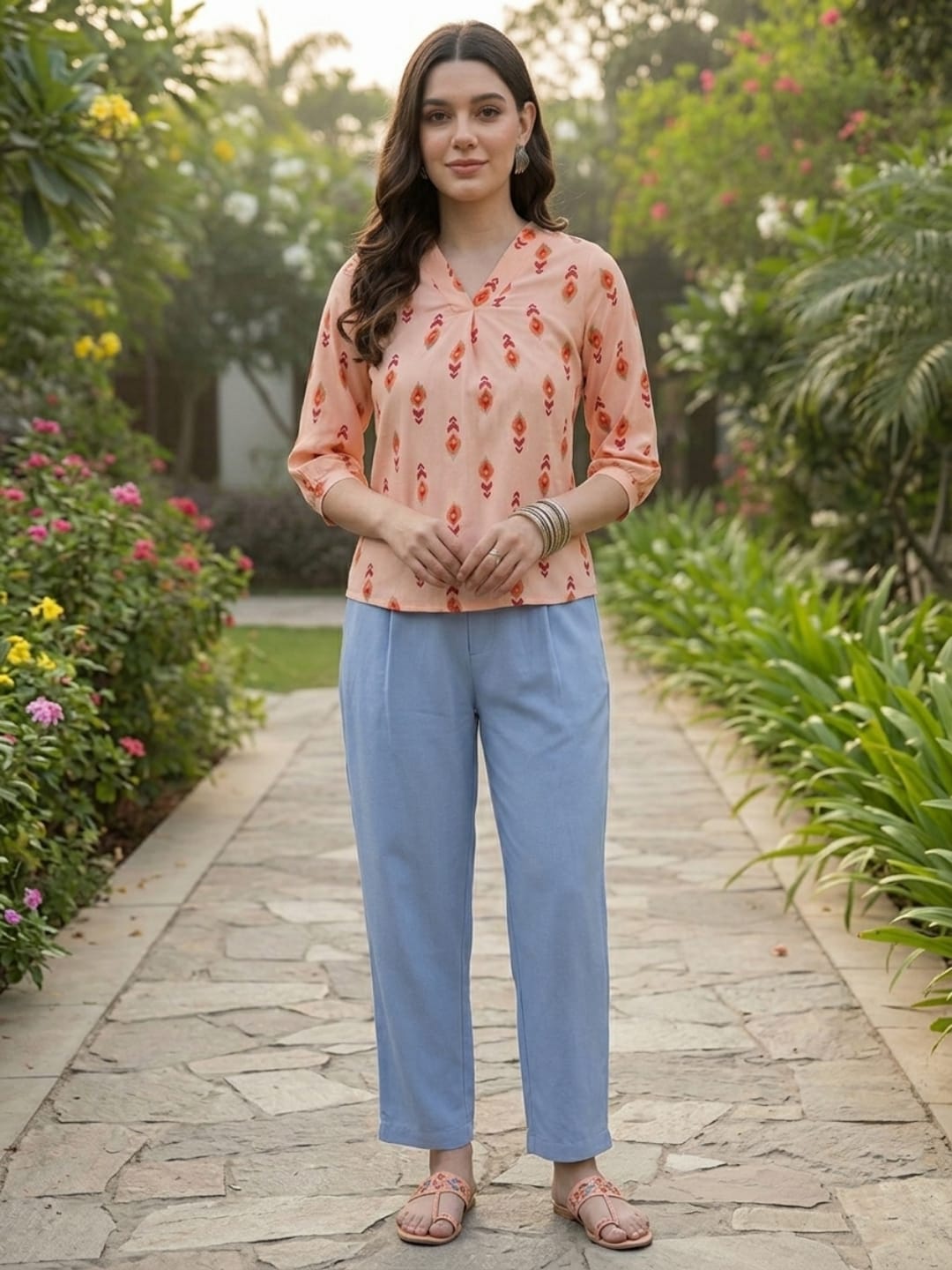 The Kurti Collection Women Summer Floral printed Top
