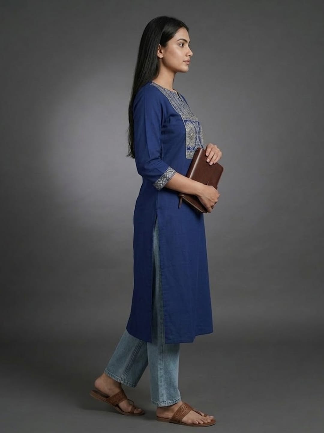 Modern Summer Kurta In Blue