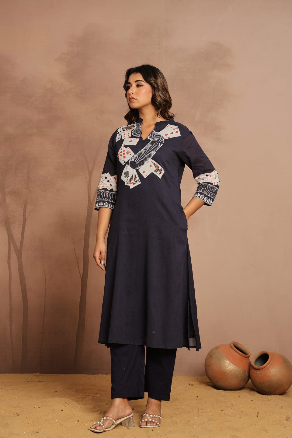The Minimalist Indigo Kurta Set