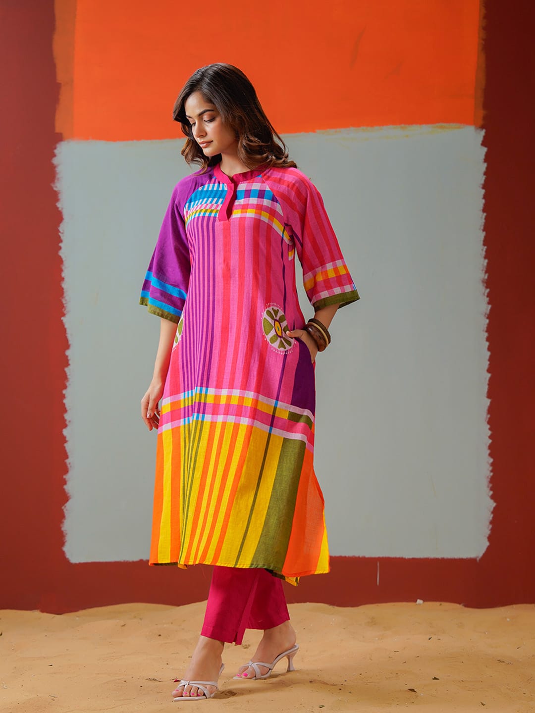 Multi-Hue Printed Kurta Set