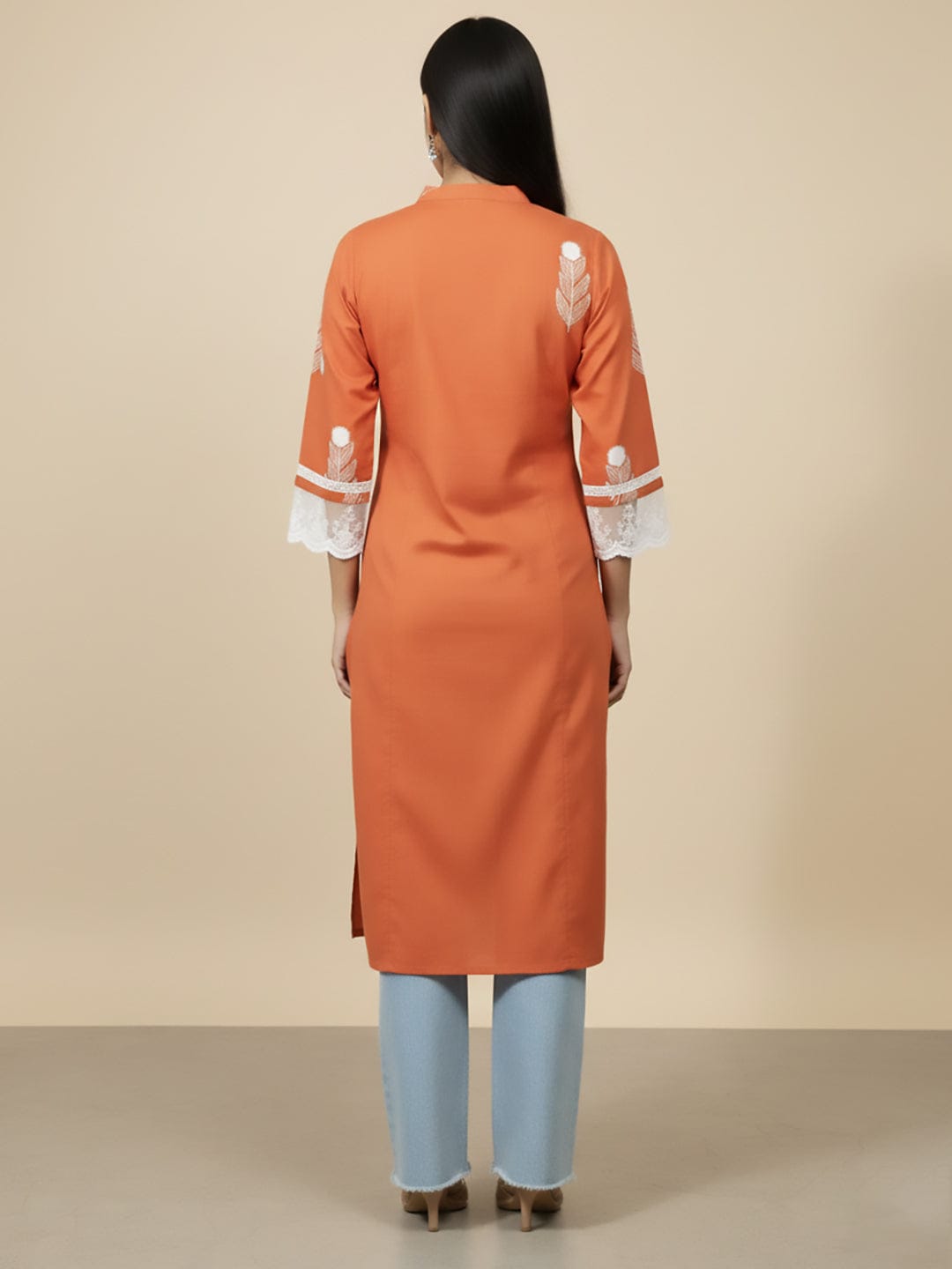 The Kurti Collection Boho-Chic Terracotta Ethnic kurta