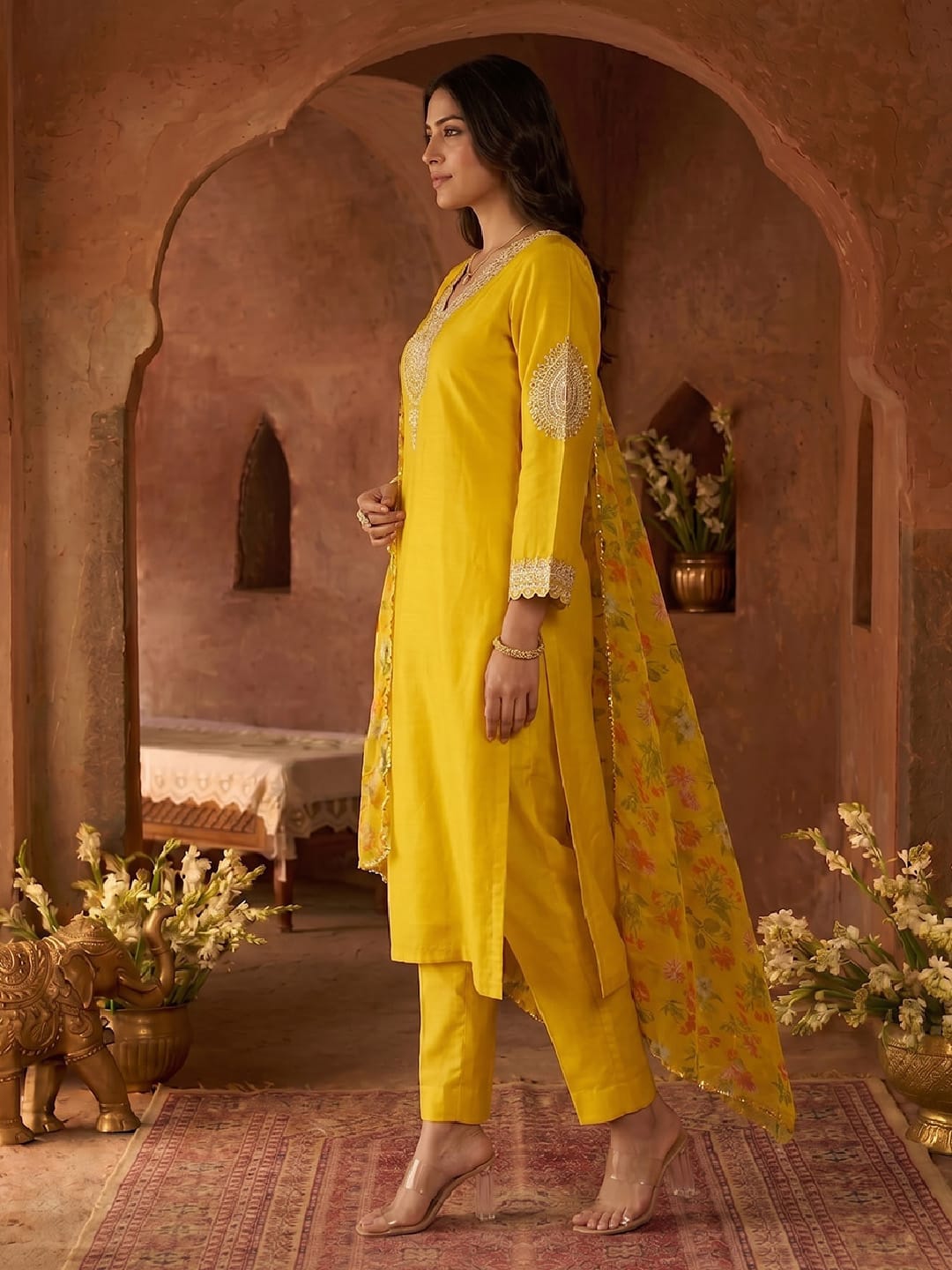 Marigold Blossom Women's Kurta Set