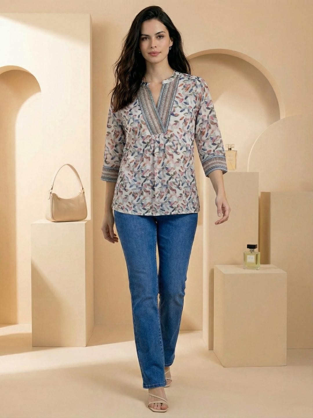The Kurti Collection Women Summer Floral printed Top