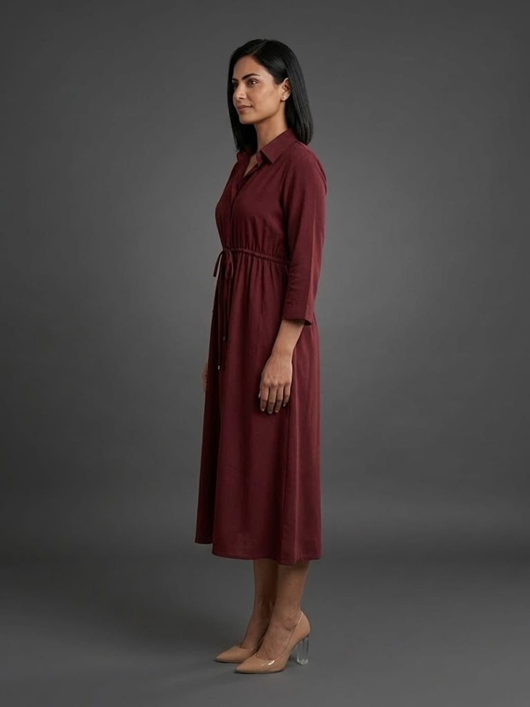 The Kurti Collection Maroon Colored Women Summer Dress