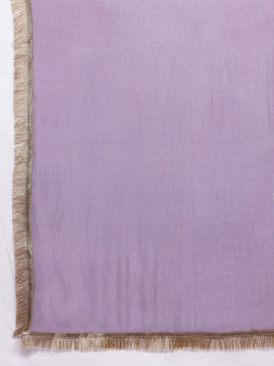 The Kurti Collection Women Lavender Zari Embroidered Straight Kurta With Trousers And Fringed Dupatta